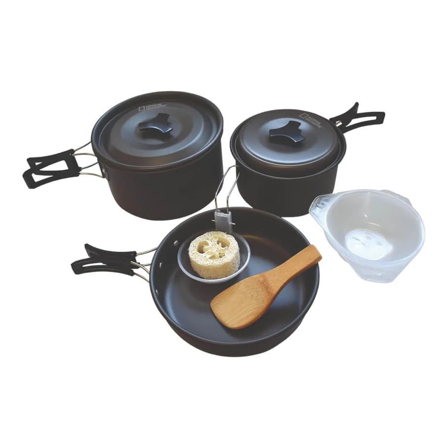 Set de ollas para camping 4 personas National Geographic