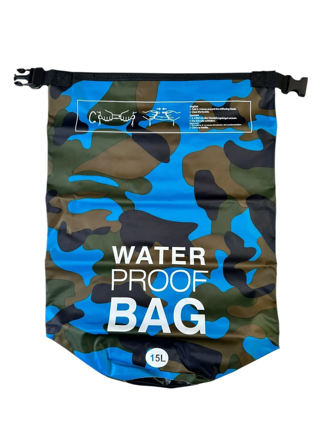 Bolso waterproof 15L celeste 1