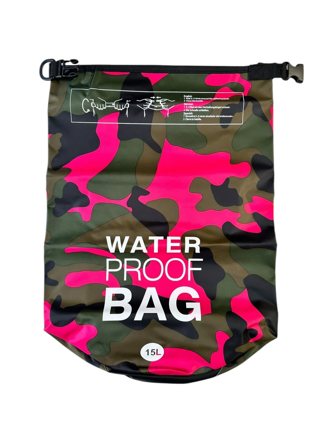Bolso waterproof 15L rosado 1