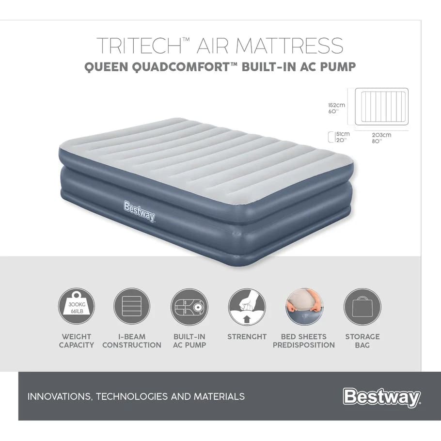 Colchón Inflable Eléctrico Queen Tritech Bestway