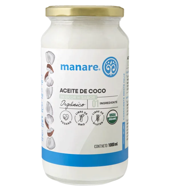 Aceite de Coco sin olor ni sabor - 1 Litro - Manare