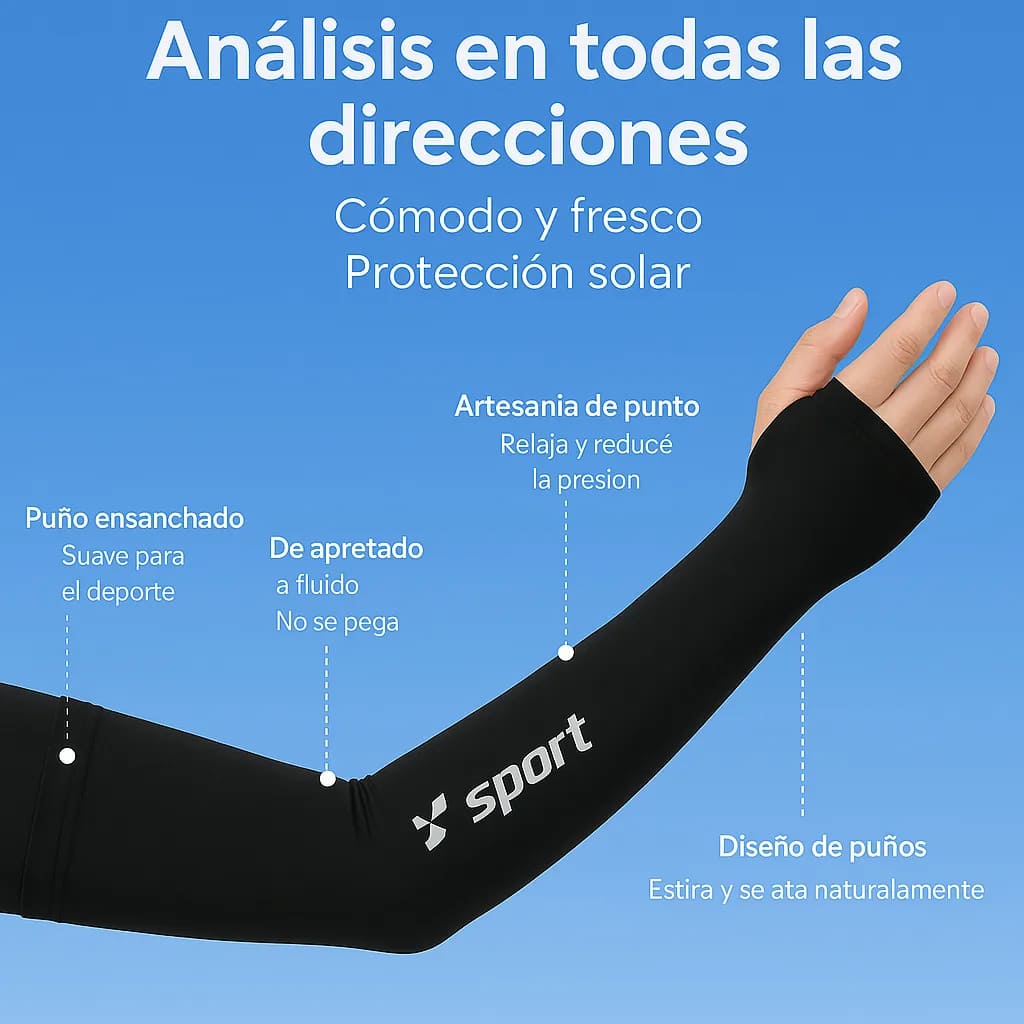 Mangas Deportivas con Protección Solar UPF50+