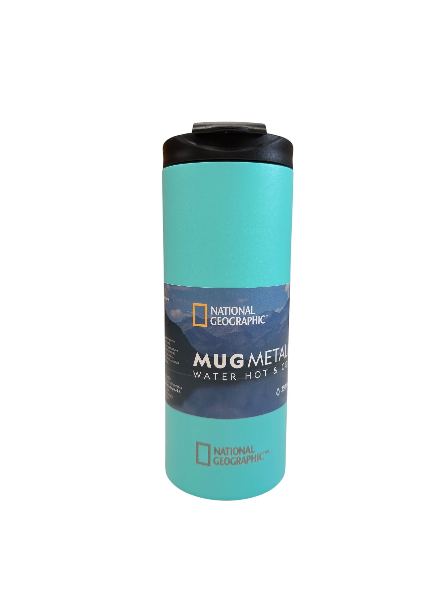 Mug metálico turquesa 1