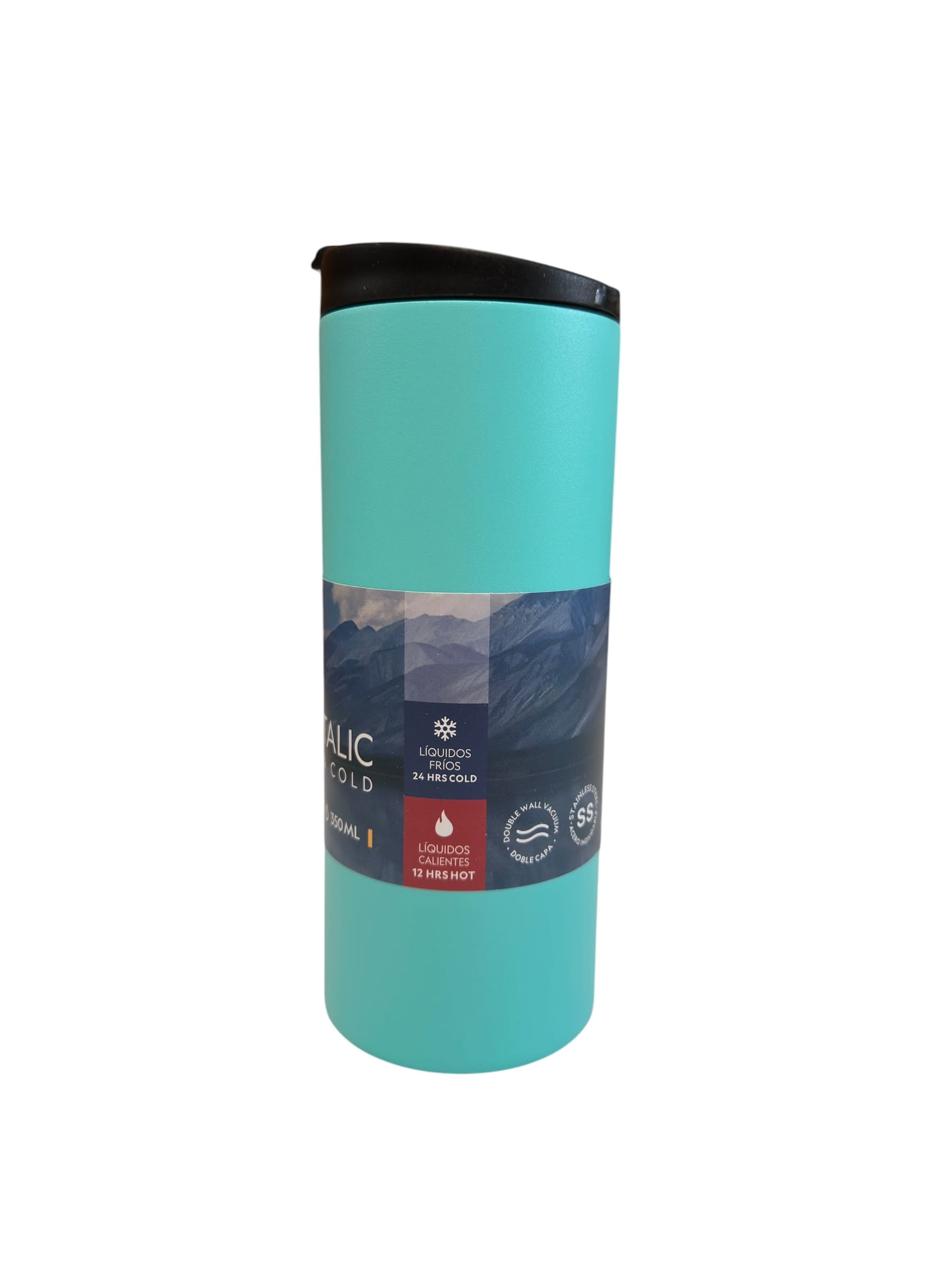 Mug metálico turquesa 1