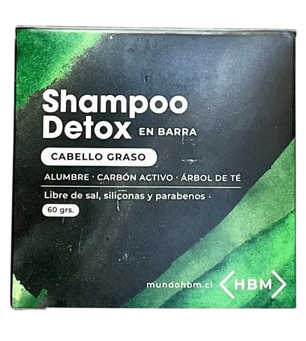 Shampoo Detox Sólido En Barra Para Cabello Graso