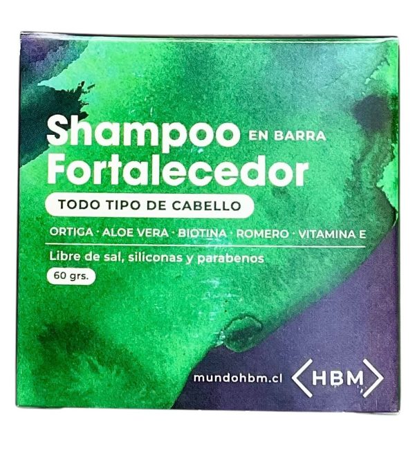 Shampoo Fortalecedor Sólido En Barra Todo Tipo De Cabellos