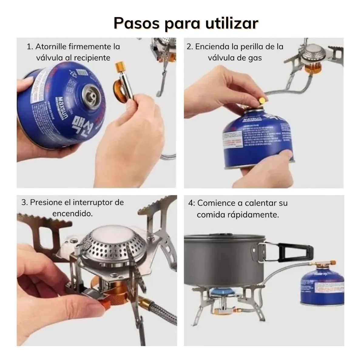 Cocinilla Portátil Para Trekking Y Camping 3500w Con Caja