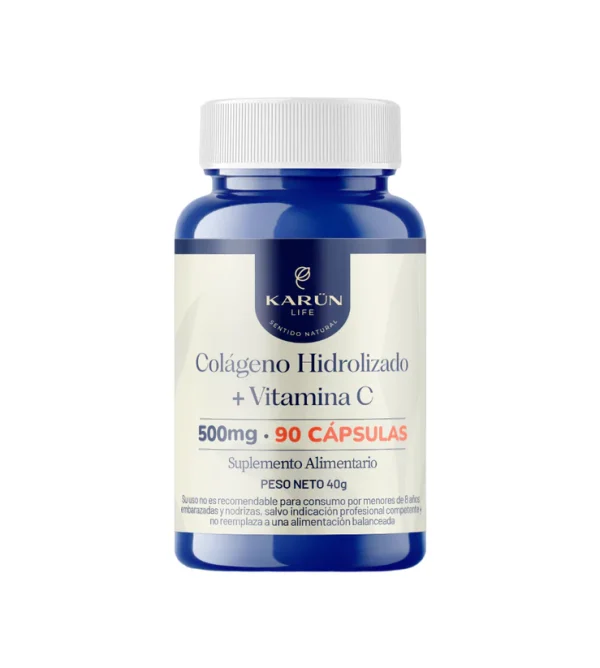 Colágeno Hidrolizado + Vitamina C Karun Life 90 cápsulas