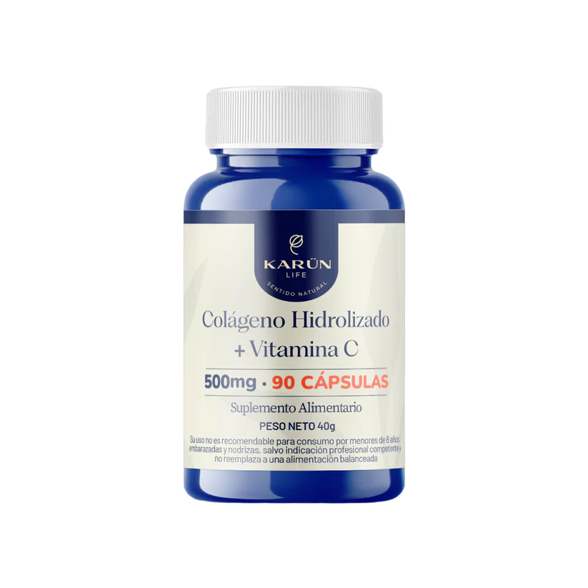 Colágeno Hidrolizado + Vitamina C Karun Life 90 cápsulas