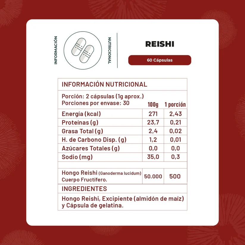 Reishi Hongo Karun Life 500mg 60 Cápsulas