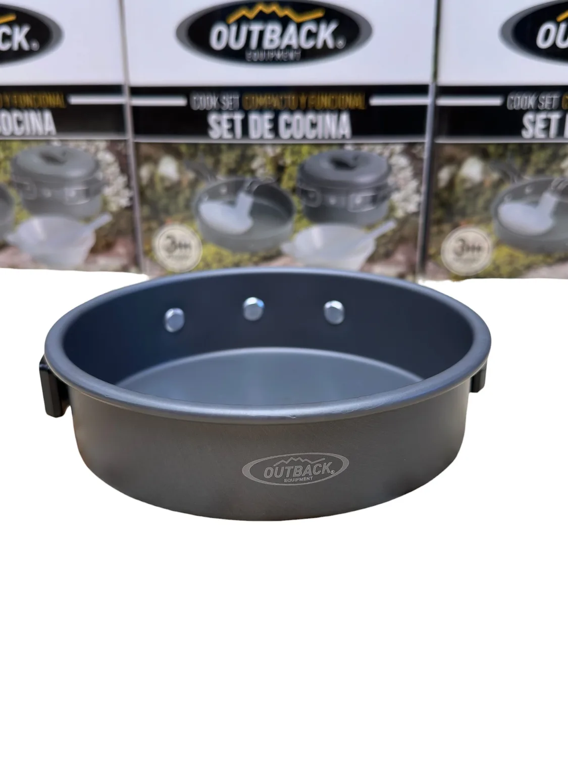 Set De Olla Y Sartén 2 Personas Para Camping Outback