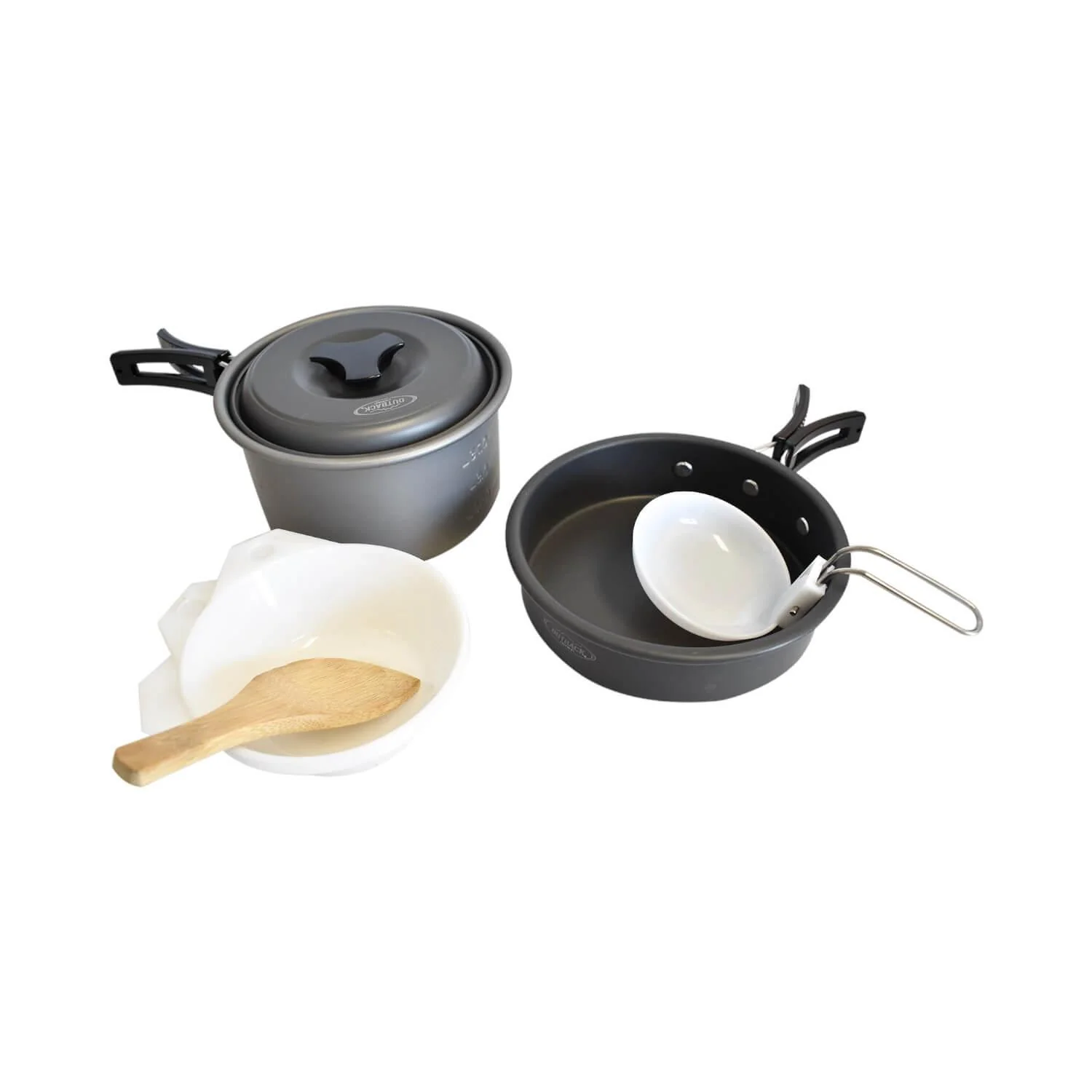 Set De Olla Y Sartén 2 Personas Para Camping Outback