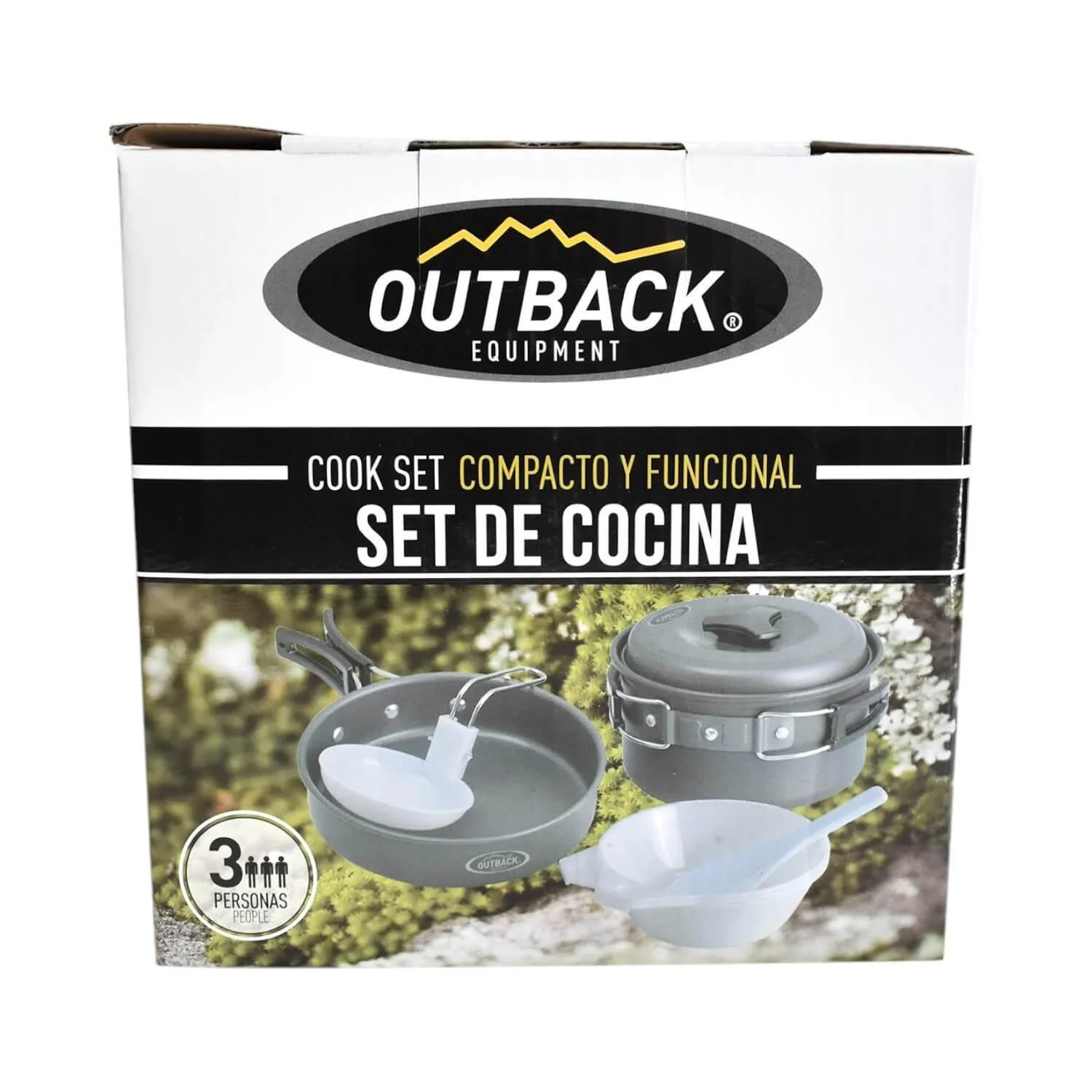 Set De Olla Y Sartén 2 Personas Para Camping Outback