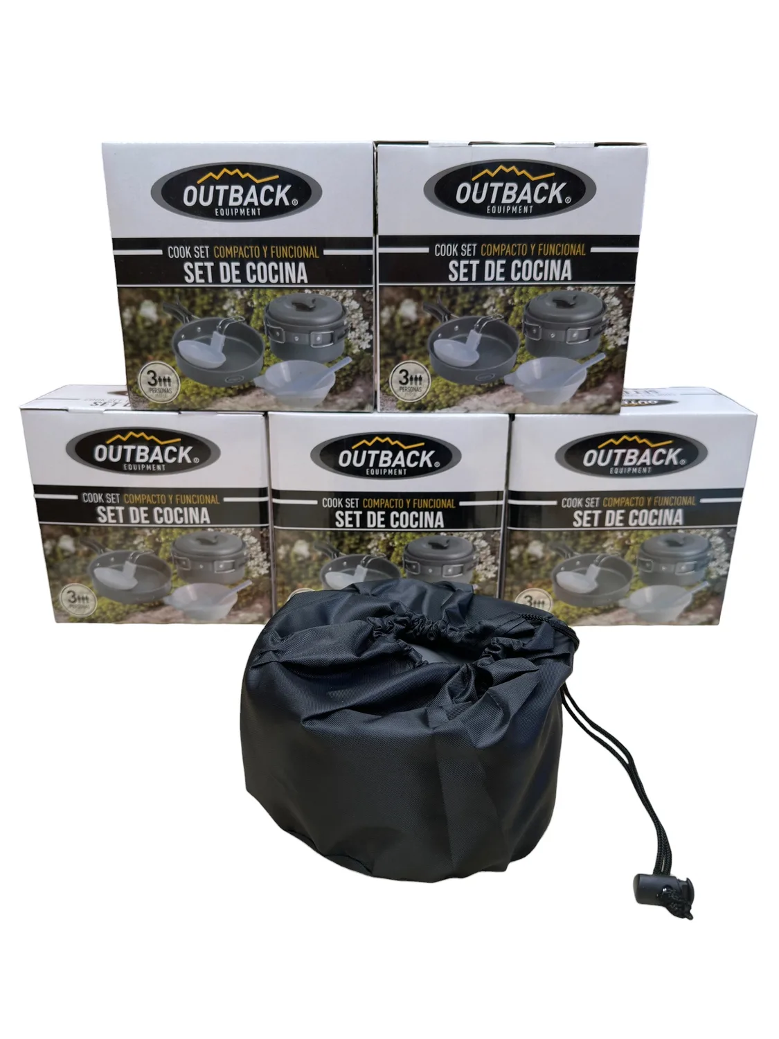 Set De Olla Y Sartén 2 Personas Para Camping Outback