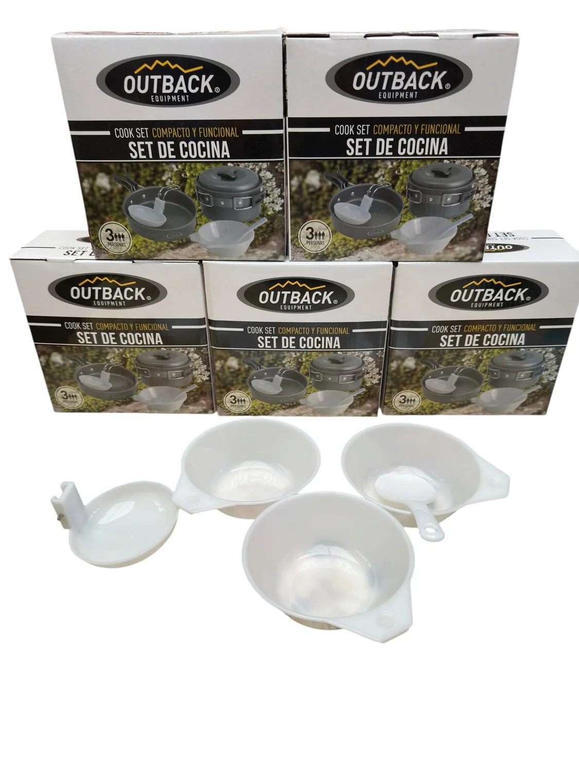 Set De Olla Y Sartén 2 Personas Para Camping Outback