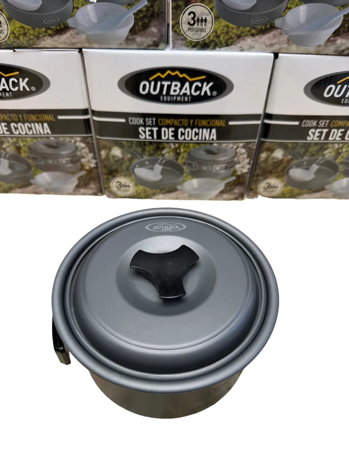 Set De Olla Y Sartén 2 Personas Para Camping Outback