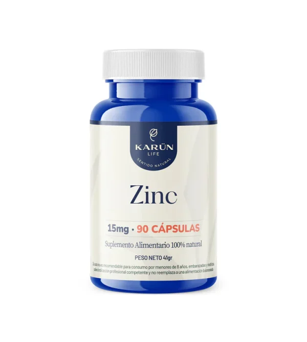 Zinc Karun Life 100% Natural 90 Cápsulas 15mg