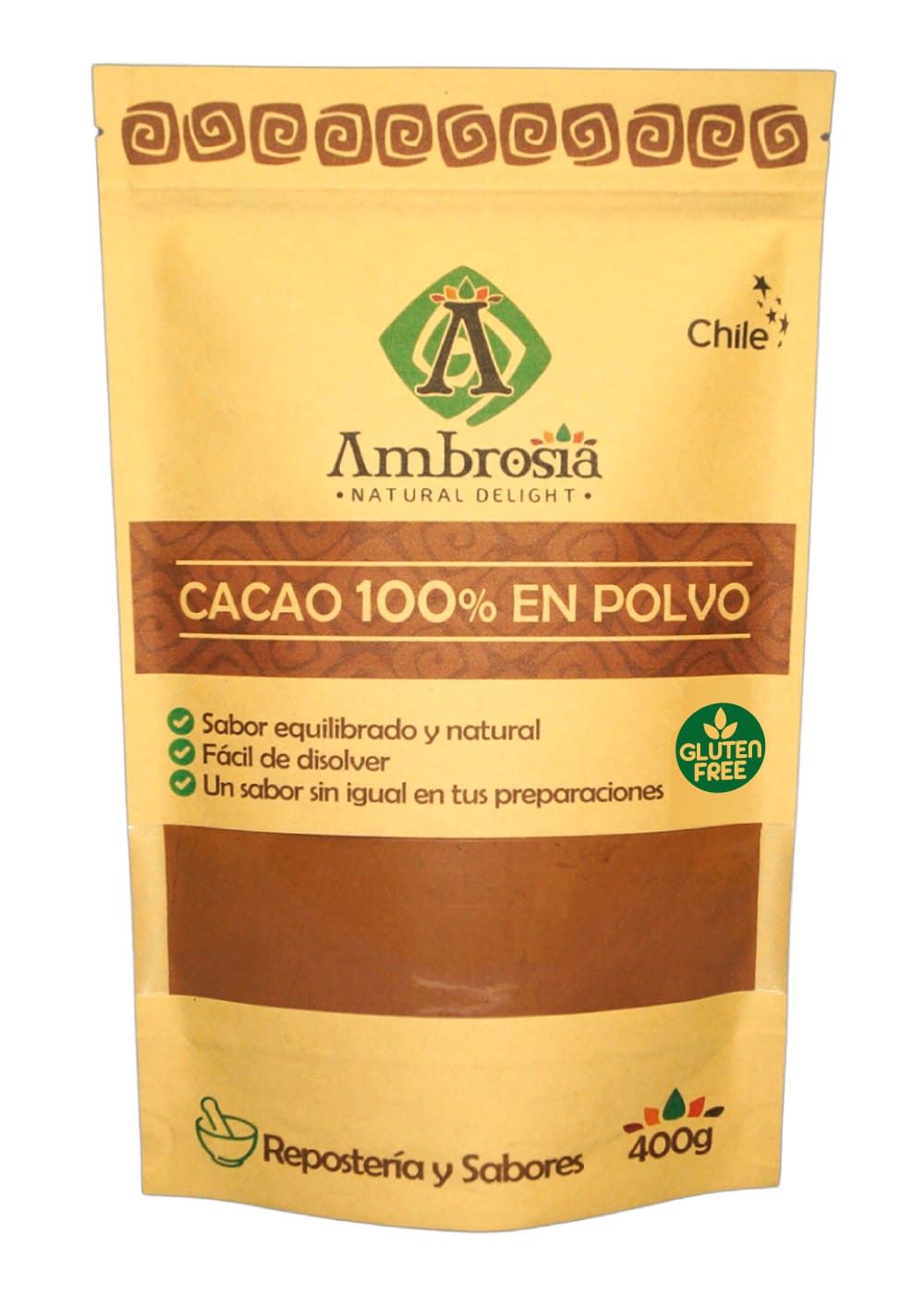 Cacao al 100% en polvo 400g Ambrosia