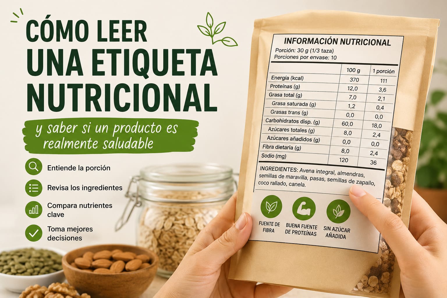 Cómo leer una etiqueta nutricional