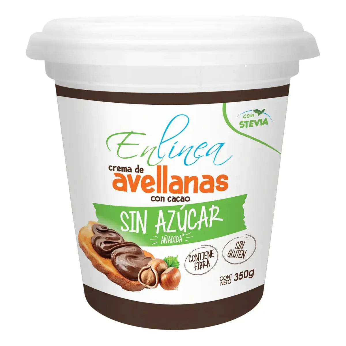 Crema de Avellanas Sin Azúcar Con Cacao 350g - En Línea