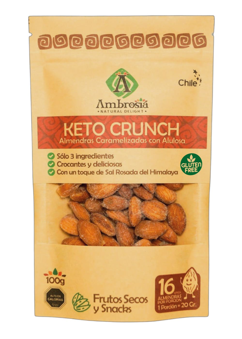 Keto Crunch - Almendras con Alulosa 100g - Ambrosia