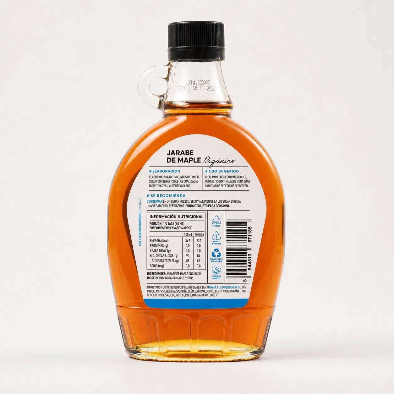 Jarabe de Maple - Syrup Orgánico 375ml - Manare - Imagen 6