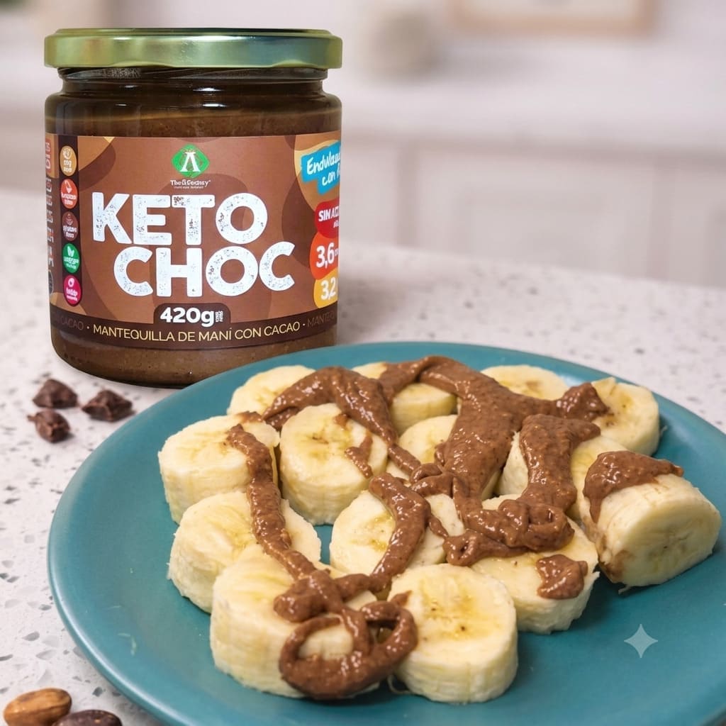 Mantequilla de maní con cacao Keto Choc 420g Ambrosia - Imagen 2