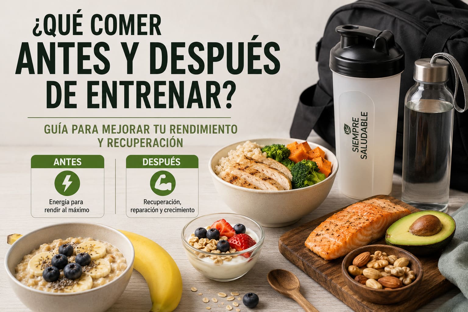 Qué comer antes y después de entrenar